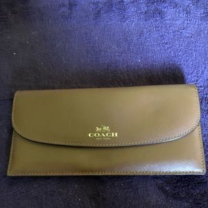 Coach leather long wallet